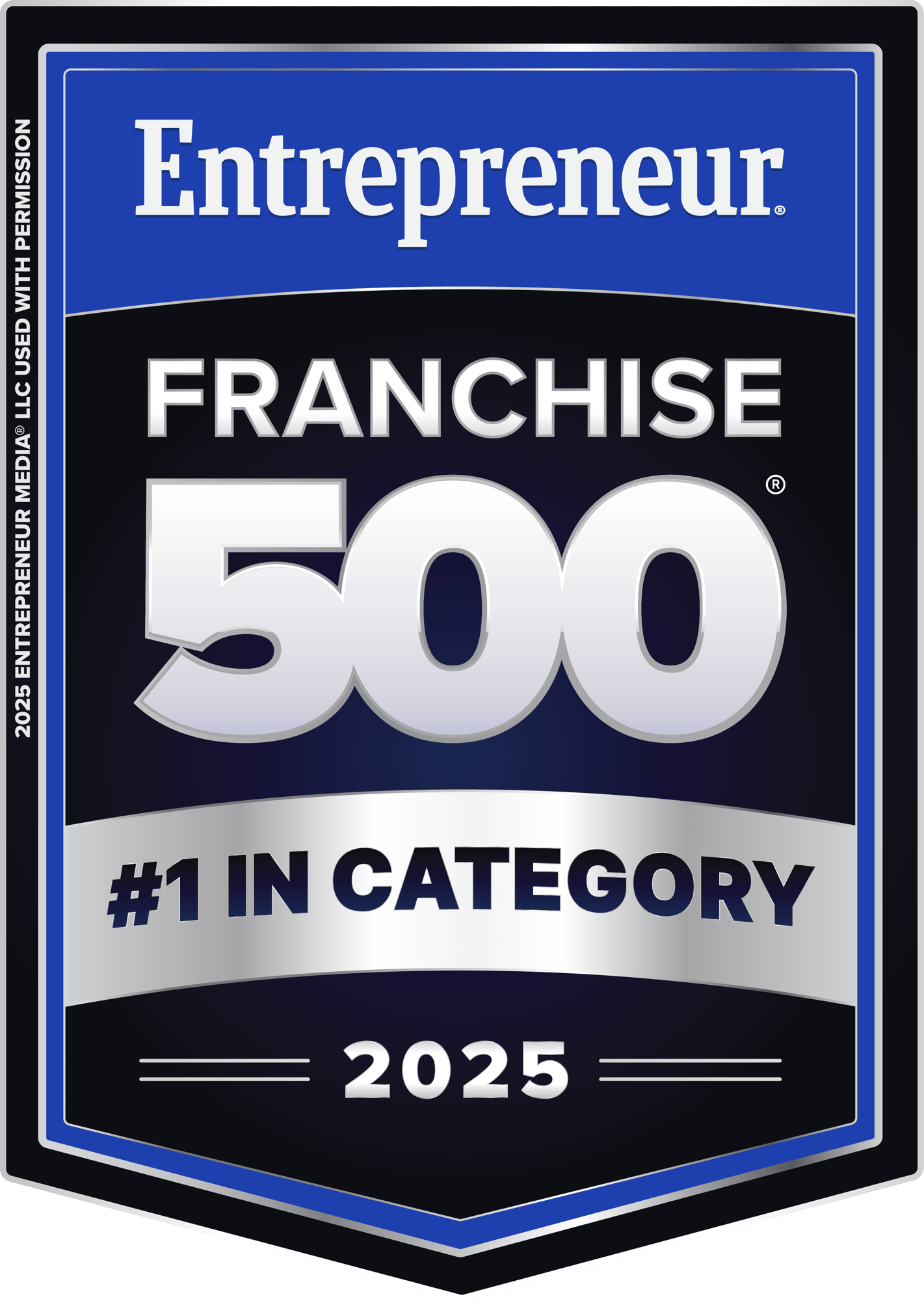 2025_Entreprenuer Franchise 500 - Ranked #1 in Category