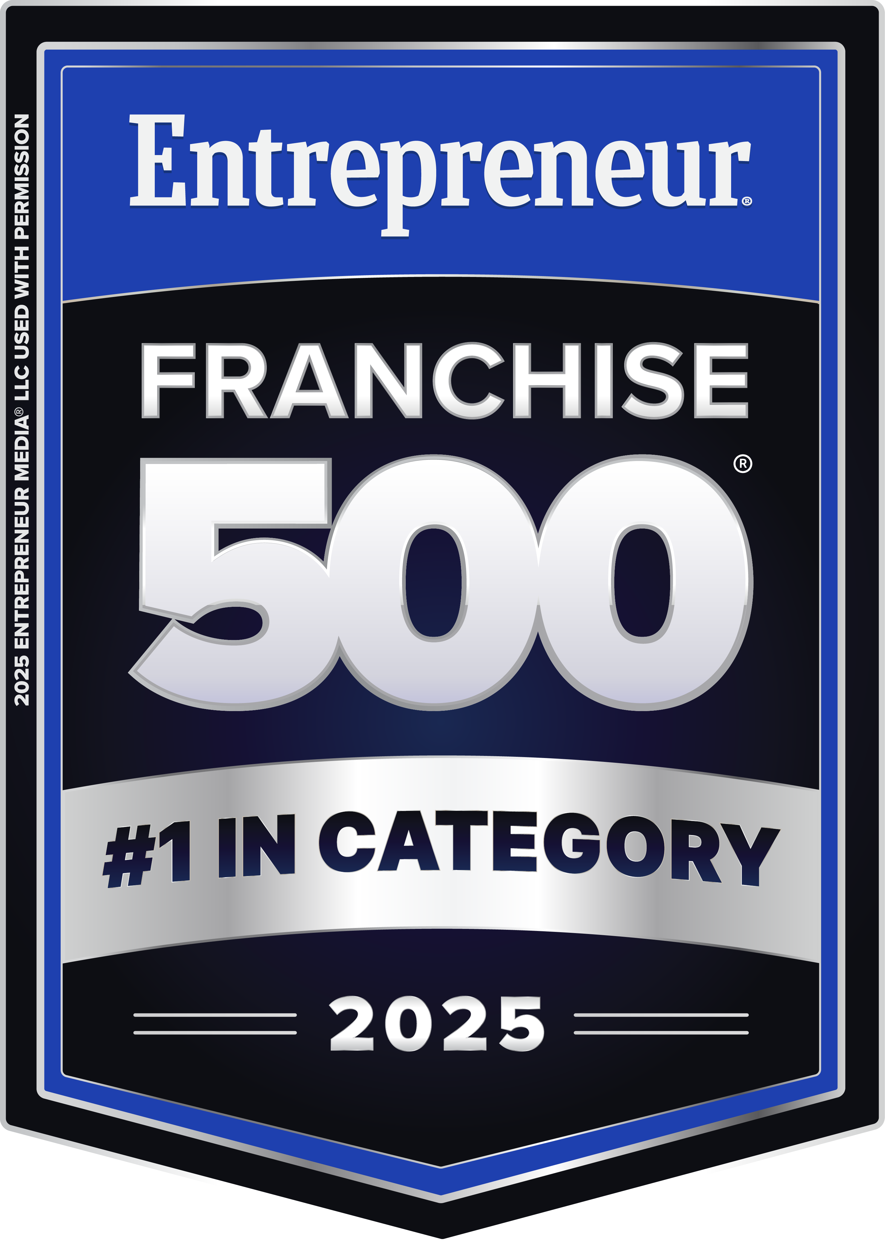 2025_Entreprenuer Franchise 500 - Ranked #1 in Category