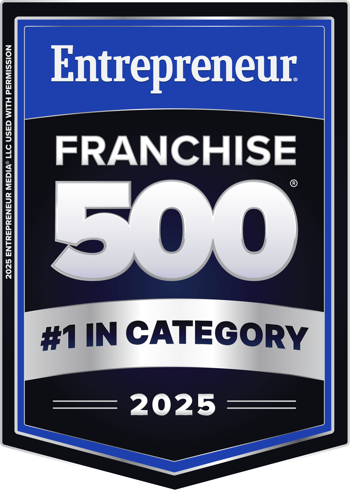 2025_Entreprenuer Franchise 500_Ranked #1 in Category