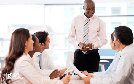 Business meeting with a number of people