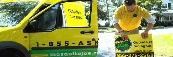 Mosquito Joe Sign and Van