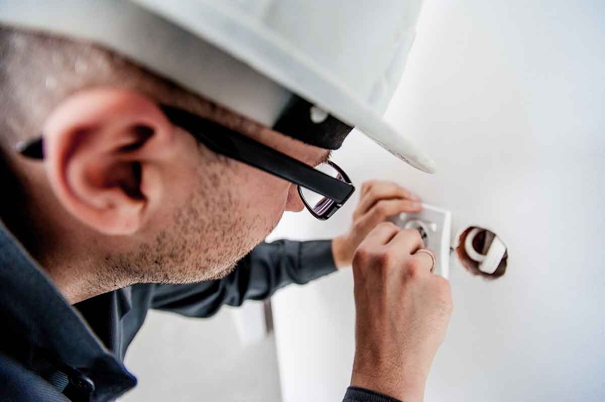 photo of a technician working