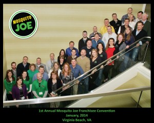 2014 Mosquito Joe Convention Group posed on the stairs.