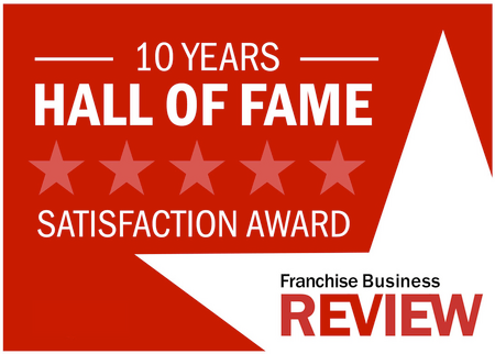 Franchise Business Review - Satisfaction Award - 10 Years Hall of Fame