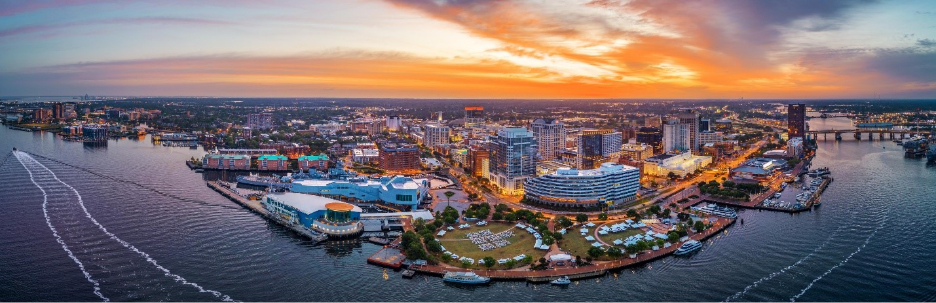 Norfolk anchors the Hampton Roads region, where coastal climate, military installations, and historic neighborhoods create diverse landscaping needs. The area maintains a population of approximately 1.8 million with military-driven economic stability.