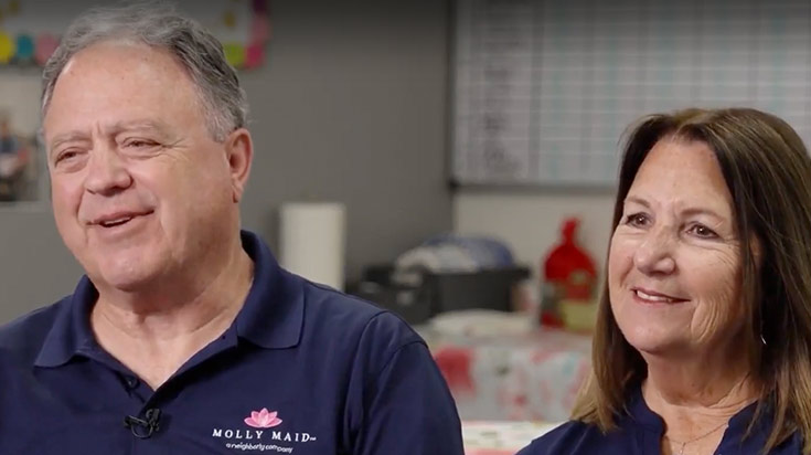 Molly Maid Franchise Owners of the Year Scott & Janet Sims 
